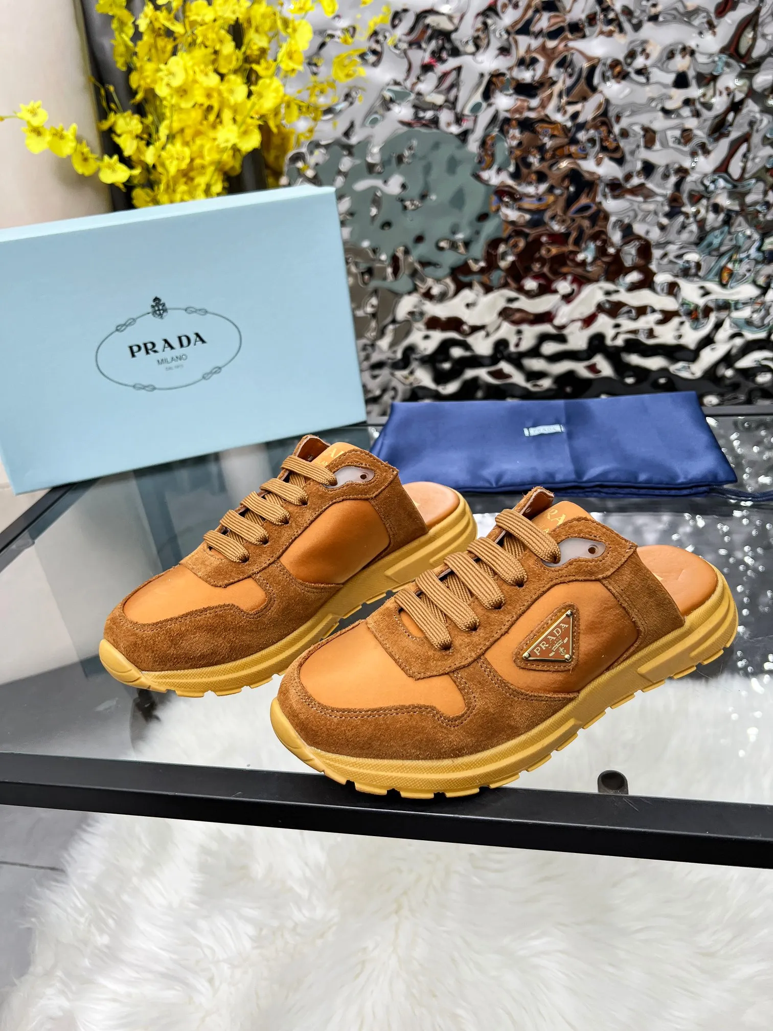 👟👟Ex-factory price 500👟👟 Prada "PRADA.." 2025 explosive model has been shipped. , original 1:1 development, four colors available 35--41 "Code 34 and 41 can be customized and cannot be returned or exchanged"